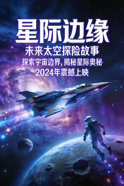 科幻剧《星际边缘》海报，讲述未来太空探险故事