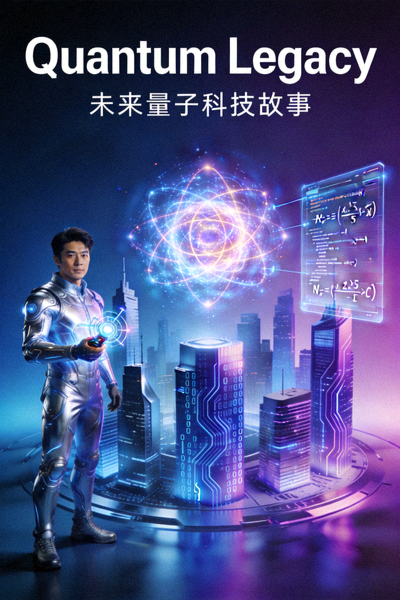 科幻美剧《Quantum Legacy》海报，未来量子科技故事